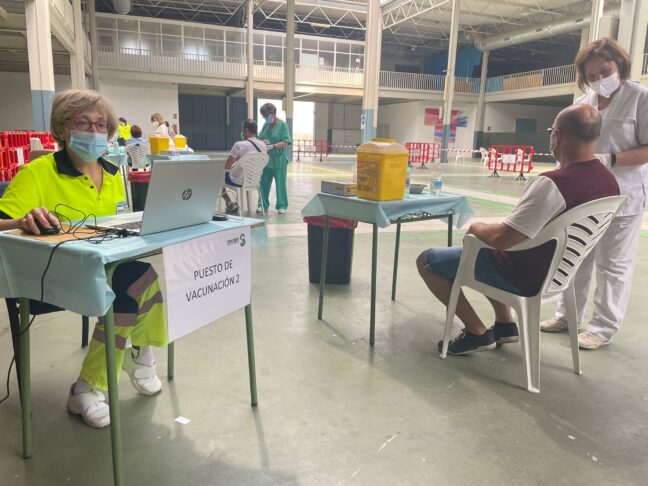 En Tarancón se han inoculado hoy 650 vacunas contra el Covid en el Pabellón de Ferias y Muestras