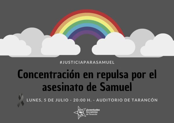 JJSS de Tarancón se suma a las diferentes concentraciones convocadas en repulsa por la muerte del joven Samuel