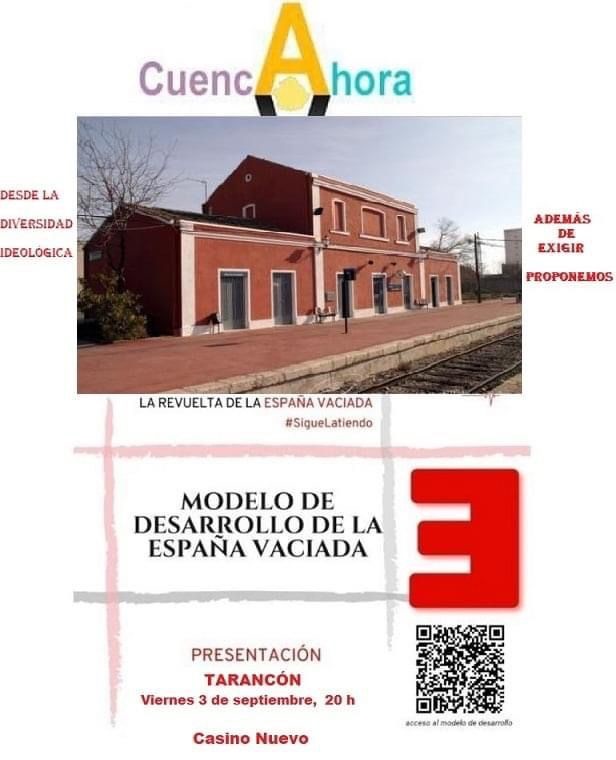 Cuenca Ahora defenderá en Tarancón el Ferrocarril y un Hospital para la comarca que acerque la sanidad a los pacientes