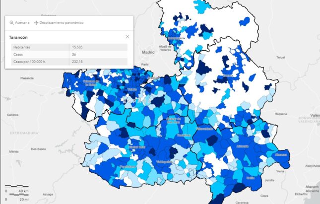 Tarancón registra 36 nuevos contagios por Covid en la Semana del 2 al 8 de agosto, 5 más que la semana anterior