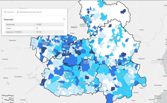 Bajan a 29 los casos Covid en Tarancón en la semana del 16 al 22 de agosto, 19 menos que la semana anterior y la incidencia se sitúa en 187,04 por cada 100.000 habitantes