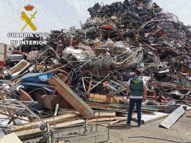 La Guardia Civil recupera 5.000 kilos de material sustraído en explotaciones agrícolas