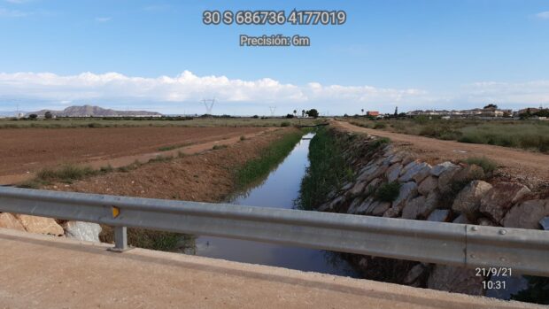 La Dana pasa con grandes precipitaciones en las  Vegas Media y Baja, Campo de Cartagena y Valle del  Guadalentín pero sin causar daños relevantes al  dominio público hidráulico.