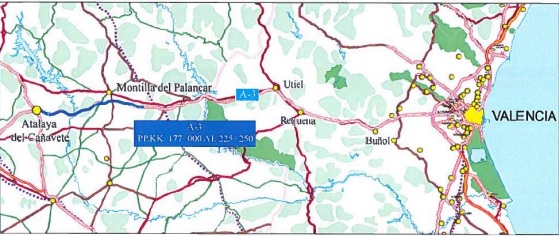 Mitma formaliza las obras de rehabilitación  del firme en la A-3 entre Atalaya del  Cañavate y Castillejo de Iniesta