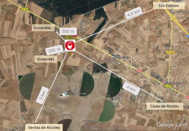 Vecinos de Cuenca y Albacete se oponen a la construcción de una macroganja de casi un  millón y medio de gallinas
