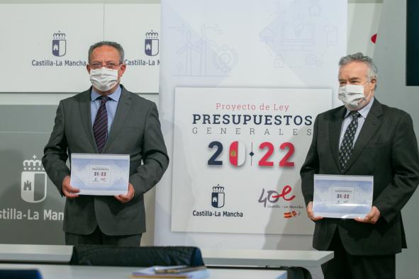 El presupuesto de Castilla-La Mancha para 2022 dará una salida justa a la crisis sin dejar a nadie atrás, reactivará el crecimiento y permitirá reducir la presión fiscal