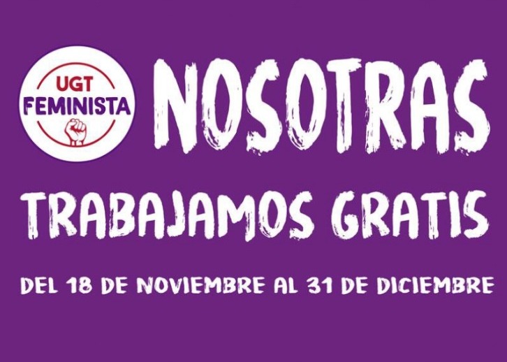 Las mujeres trabajan gratis en España 43 días en este 2021