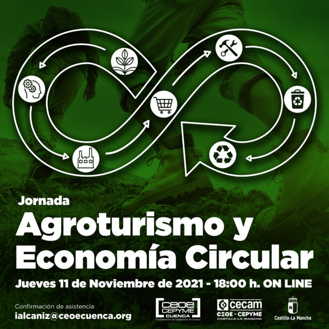 Ceoe Cepyme Cuenca celebra el jueves una jornada telemática sobre agroturismo y economía circular