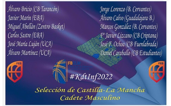 Álvaro Bricio Moreno, jugador Cadete de la EDM CB Tarancón, seleccionado con el equipo de Castilla la Mancha ante los campeonatos de España de esta categoría