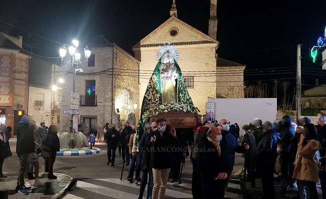 La imagen de la Virgen de la Esperanza de la Hermandad de San Juan paseó en procesión por las calles de Tarancón con motivo de su festividad