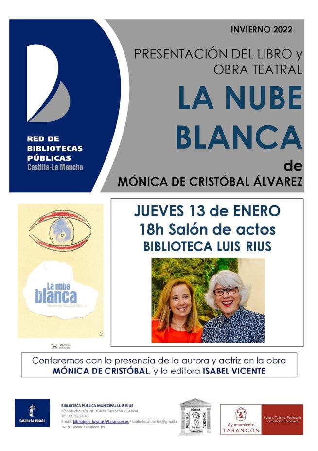 La biblioteca Luis Rius de Tarancón presenta el jueves 13 de enero el libro infantil «La nube Blanca»