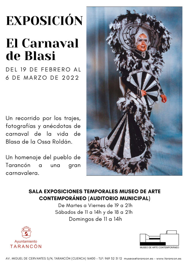Bajo el título “El Carnaval de Blasi” el sábado 19 se inaugura una muestra de disfraces en el Auditorio de Tarancón