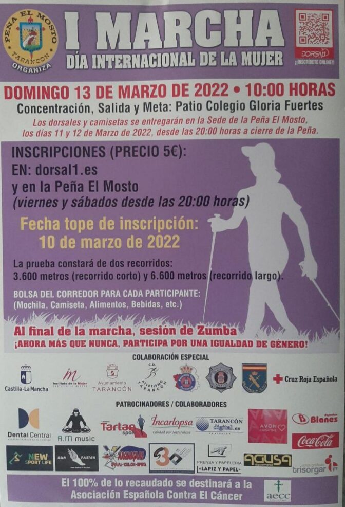 La I Marcha solidaria del Día Internacional de la Mujer que organiza la Peña El Mosto se traslada al Centro Escénico