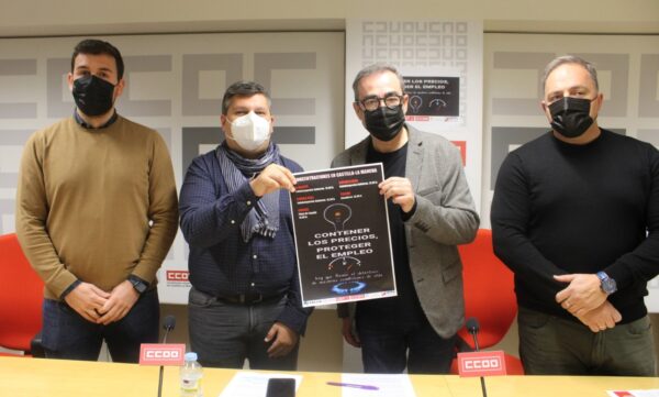 UGT y CCOO invitan a la ciudadanía de CLM a secundar las concentraciones de este miércoles para que el Gobierno y la UE frenen ya la escala de precios