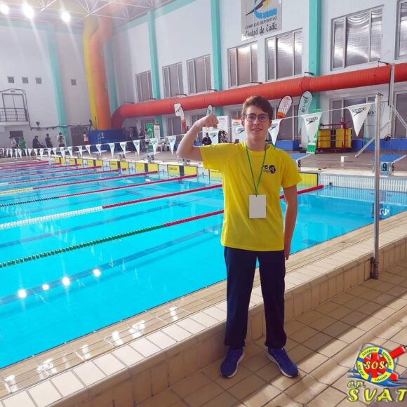 Adrián González Lopez, de categoría Infantil, participó en el Campeonato de España Absoluto por Comunidades Autónomas de Natación Adaptada 2022, en Cádiz
