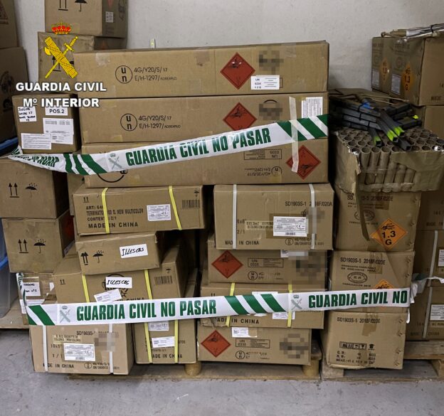 La Guardia Civil interviene más de 200 kilos de material pirotécnico en Illescas
