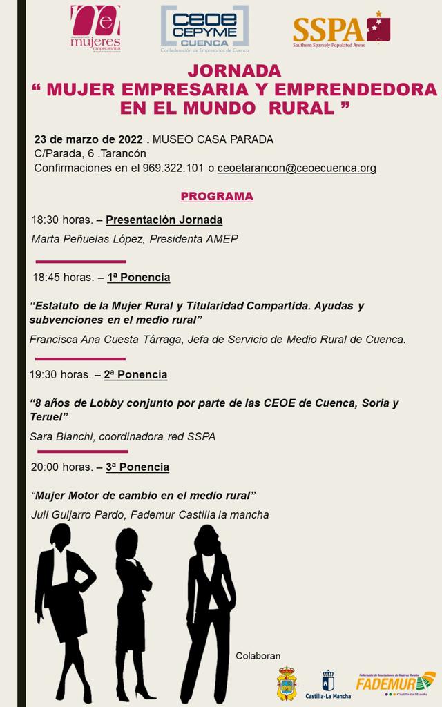 La Asociación de Mujeres Empresarias de Cuenca organiza en Tarancón una jornada sobre el papel de la mujer emprendedora rural