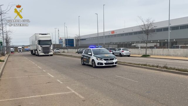 La Guardia Civil intensifica sus servicios en el marco del paro nacional de transporte
