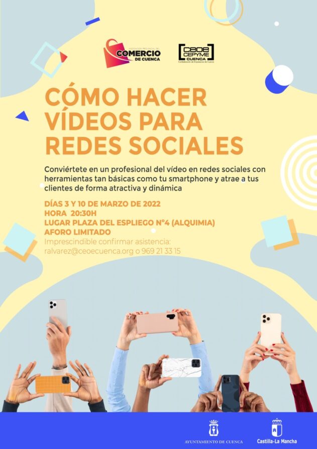 La Asociación Provincial de Comercio celebrara una jornada para enseñar a sus empresas a hacer videos para redes