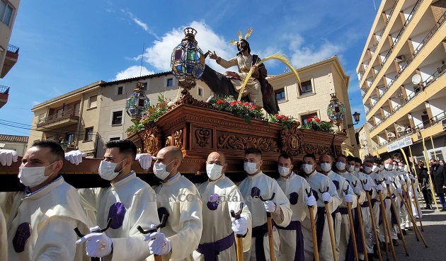 La procesión de la Entrada Triunfal de Jesús en Jerusalén luce con todo su esplendor por las calles de Tarancón