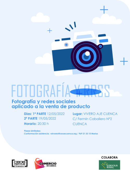 Ceoe Cepyme Cuenca y la Asociación del Comercio invitan a sus empresas a la jornada de fotografía y redes sociales