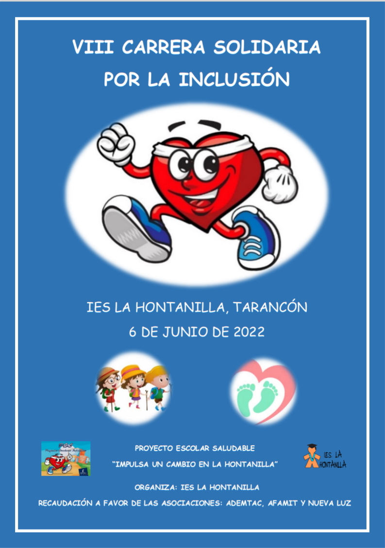 El IES La Hontanilla organiza la VIII Carrera Solidaria por la inclusión para el próximo 6 de junio