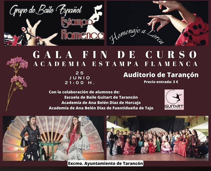 El grupo Estampa Flamenca celebra mañana su Gala Fin de Curso en el Auditorio Municipal de Tarancón