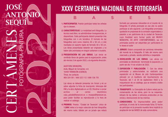 Convocados los concursos de Fotografía y Pintura José A. Sequí de cara a las fiestas patronales
