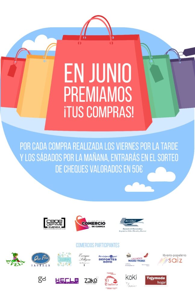 Las compras tienen premio los fines de semana de Junio en los comercios de San Clemente y comarca