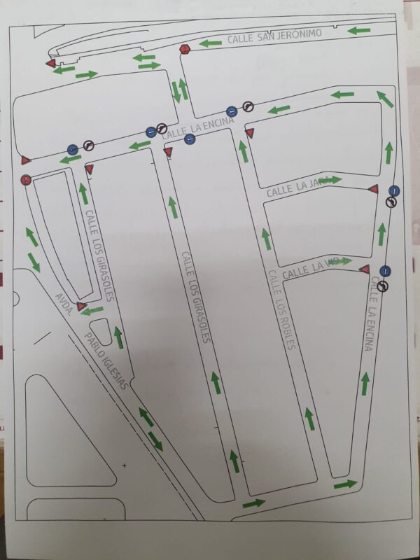 Nueva ordenación del tráfico a partir del viernes 8 de julio en la zona del Parque de los Girasoles