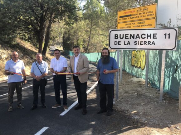 La Diputación de Cuenca recepciona las obras de mejora de la CUV-9141 que une Buenache de la Sierra con la Cueva del Fraile