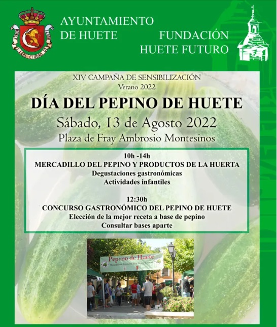 Vuelve el Día del Pepino de Huete el sábado 13 de agosto