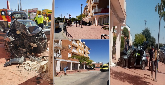 Dos personas han resultado heridas en un accidente de tráfico ocurrido en la vía de servicio de la Avda. Adolfo Suárez de Tarancón