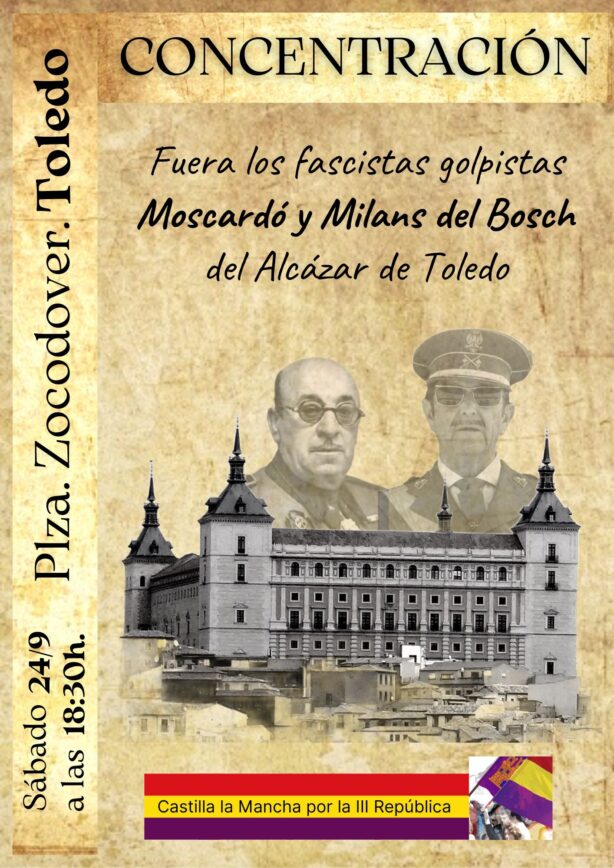 Concentración en Toledo de Castilla la Mancha por la República este sábado 24 de septiembre