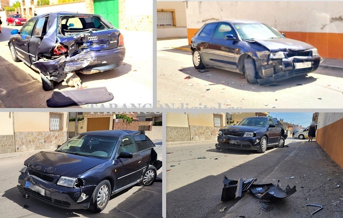 Aparatoso accidente de tráfico este domingo en Tarancón en el que afortunadamente no hubo que lamentar daños personales