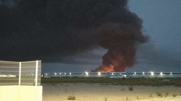 Incendio esta madrugada en una planta de reciclaje situada en el Polígono Senda de los Pastores de Tarancón