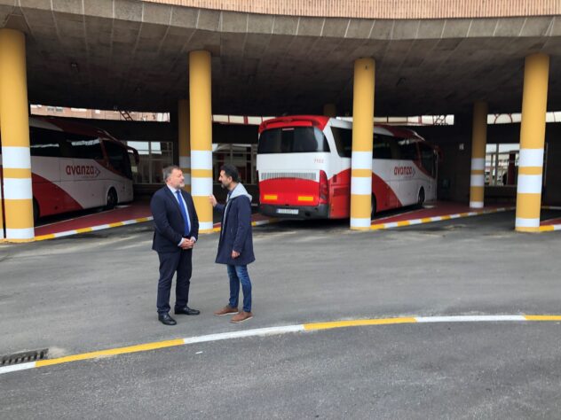 Concluyen las obras de mejora en las dársenas de la estación de autobuses de la ciudad de Cuenca