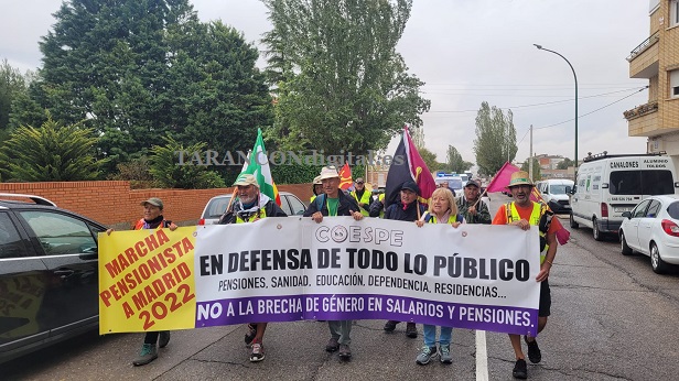 La marcha Este que llegaba hoy a Tarancón en su recorrido hacia Madrid en defensa del Sistema Público de Seguridad Social