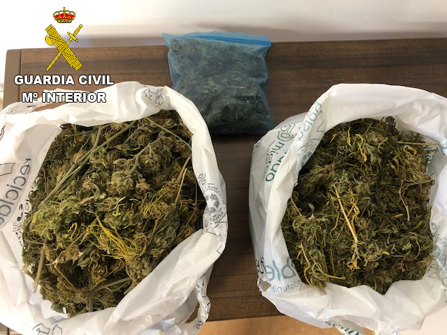 La Guardia Civil investiga a una persona por  tráfico de drogas