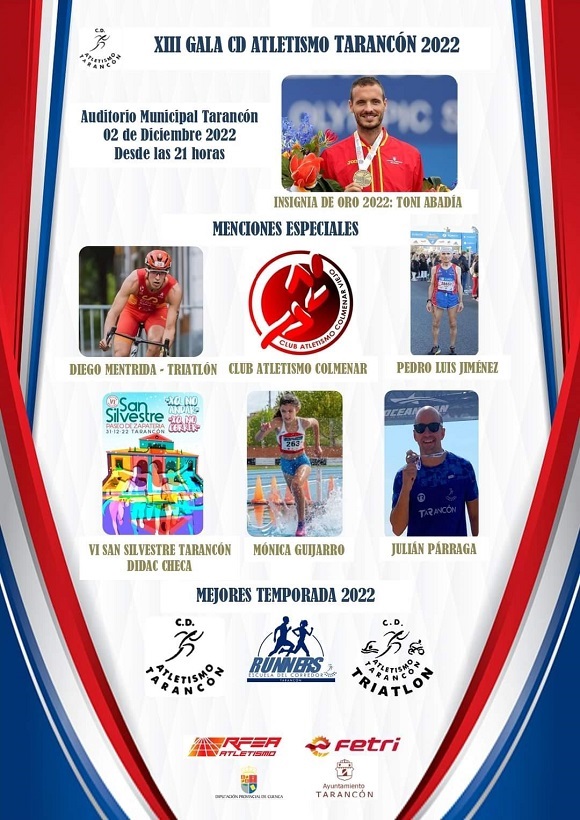 El Atleta Toni Abadía Insignia de Oro del Club Deportivo Atletismo Tarancón