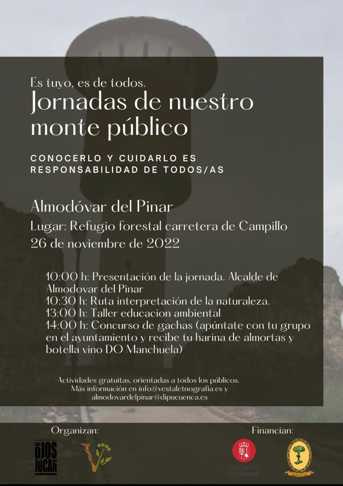 Almodóvar del Pinar organiza una jornada de educación medioambiental en su monte público para el próximo 26 de noviembre en colaboración con la Diputación Provincial de Cuenca