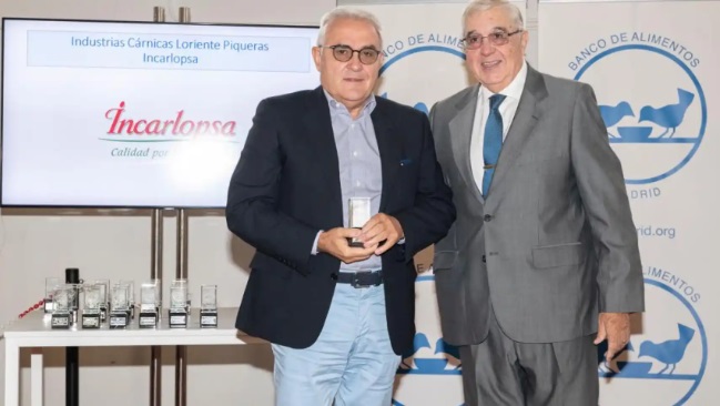 Un nuevo reconocimiento para Incarlopsa, en esta ocasión del Banco de Alimentos de Madrid entidad con la que ha colaborado durante los años de pandemia