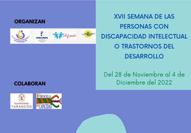 Hoy comienza en Tarancón la XVII Semana de las personas con discapacidad intelectual y trastornos en el desarrollo