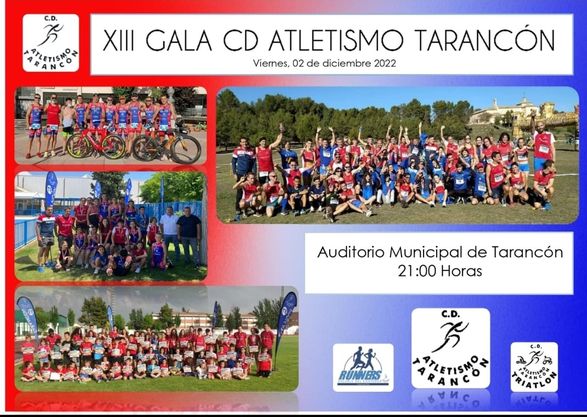 El CD Atletismo Tarancón, recupera su habitual Gala Fin de Año y tiene dos reconocimientos nacionales, Toni Abadía y Diego Mentrida, ademas de los mas destacados del club
