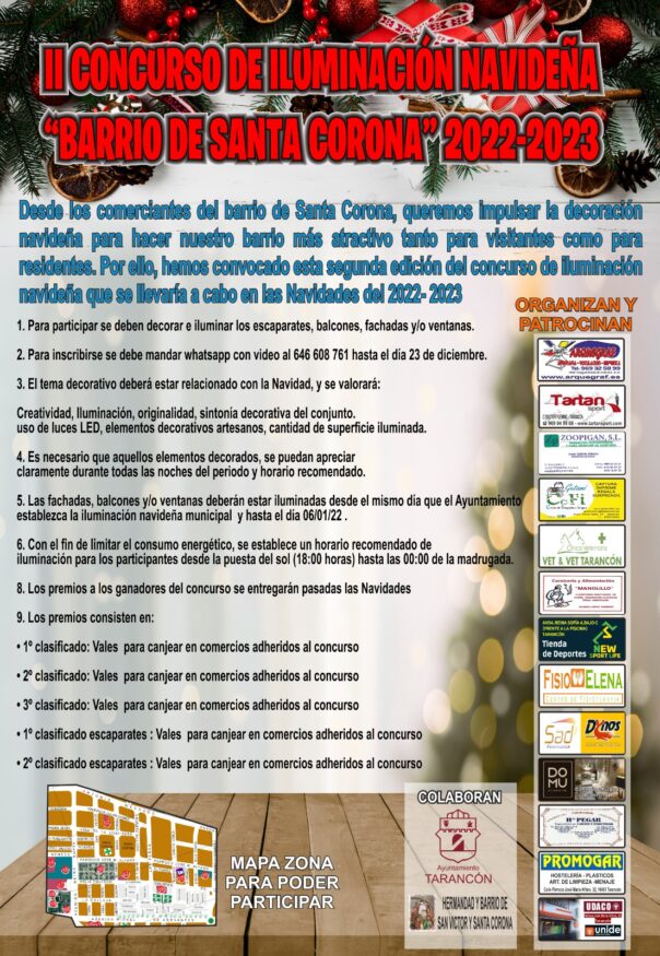 Convocado el II Concurso de Iluminación navideña Barrio de Santa Corona 2022-2023