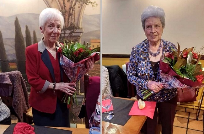 Charo Domenech una de las fundadoras de Coral Malena se despide como voz activa de la misma. Además, otra veterana Angelines de la Ossa también deja de cantar en el grupo polifónico taranconero