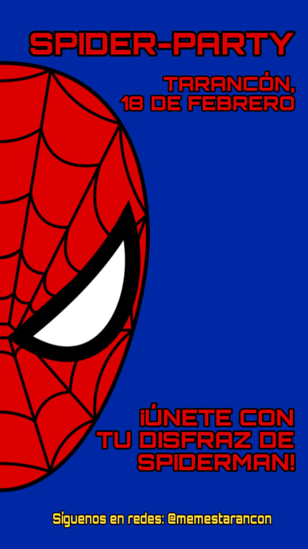 Estos carnavales en Tarancón todos de hombre-araña «Spider-Party», una iniciativa de MemesTarancón