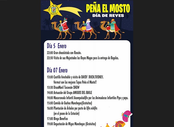 La Peña El Mosto de Tarancón recibirá también esta noche a SSMM los Reyes Magos