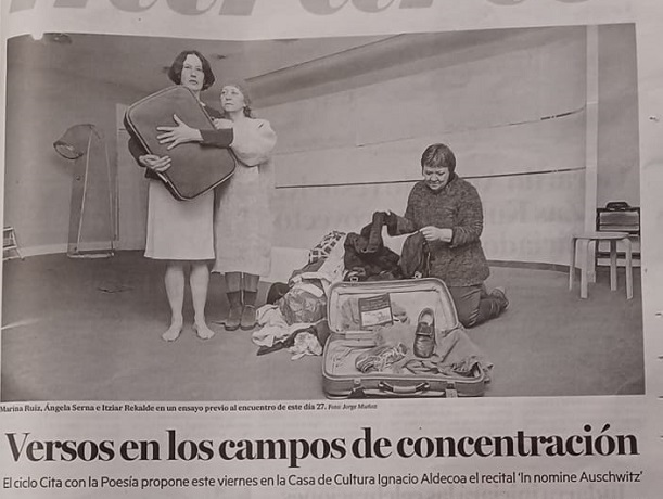 La Antología «In Nomine Auschwitz» del taranconero Carlos Morales protagonizará hoy en Vitoria la velada cultural titulada versos en los campos de concentración