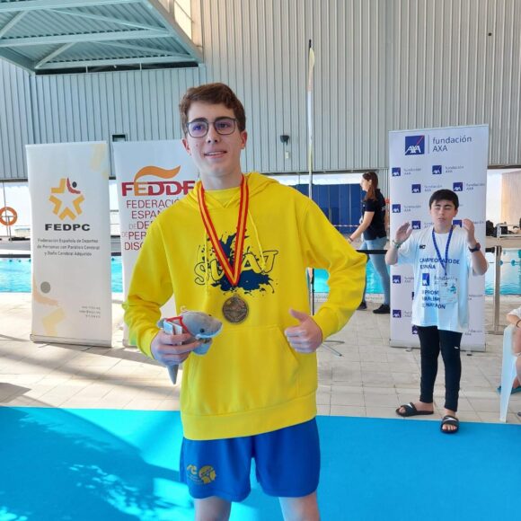 Adrián González Lopez, seleccionado para el Open Internacional de Natación en Barcelona, tras proclamarse Campeón de España Promesas Paraolimpicas 2023 este fin de semana en Valdemoro (Madrid)